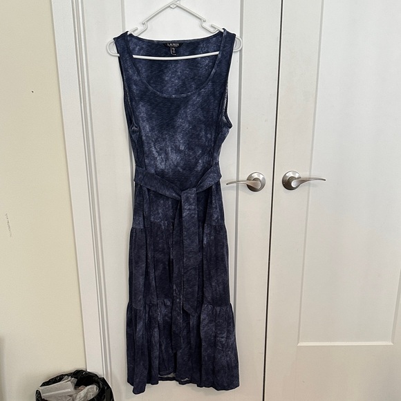 Ralph Lauren Dresses & Skirts - Ralph Lauren Navy Tie-Dye Maxi Dress